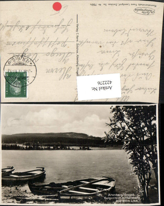 422276,Altenberg im Erzgebirge Galgenteich See m. Kahleberg Boote