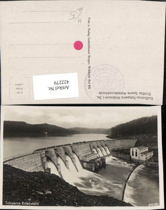 422279,Gußbeton-Talsperre Kriebstein Damm