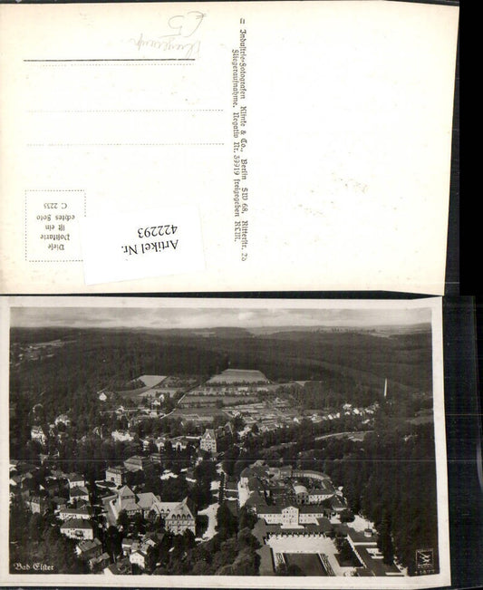 422293,Bad Elster Totale Fliegeraufnahme