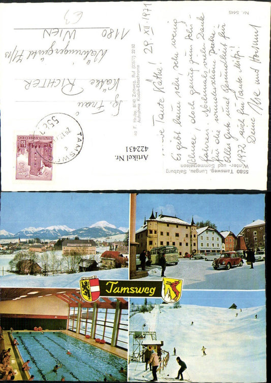 422431,Tamsweg im Lungau Totale Hallenbad Skipiste Mehrbildkarte