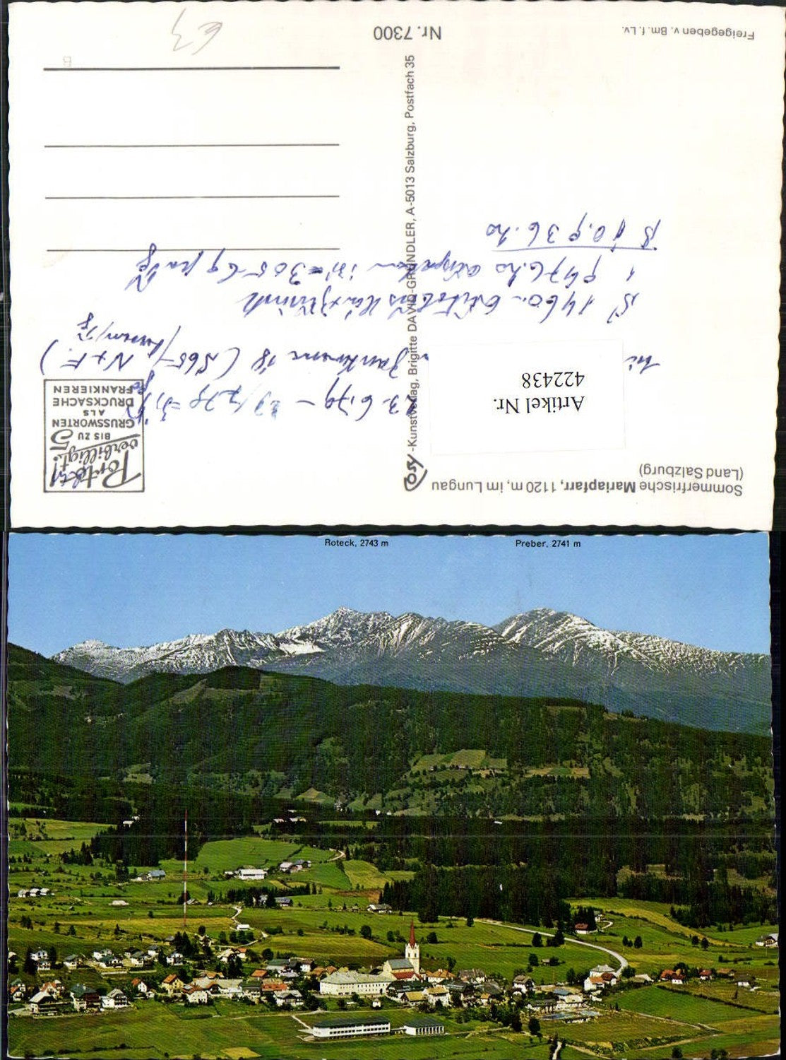 422438,Mariapfarr im Lungau Totale Bergkulisse