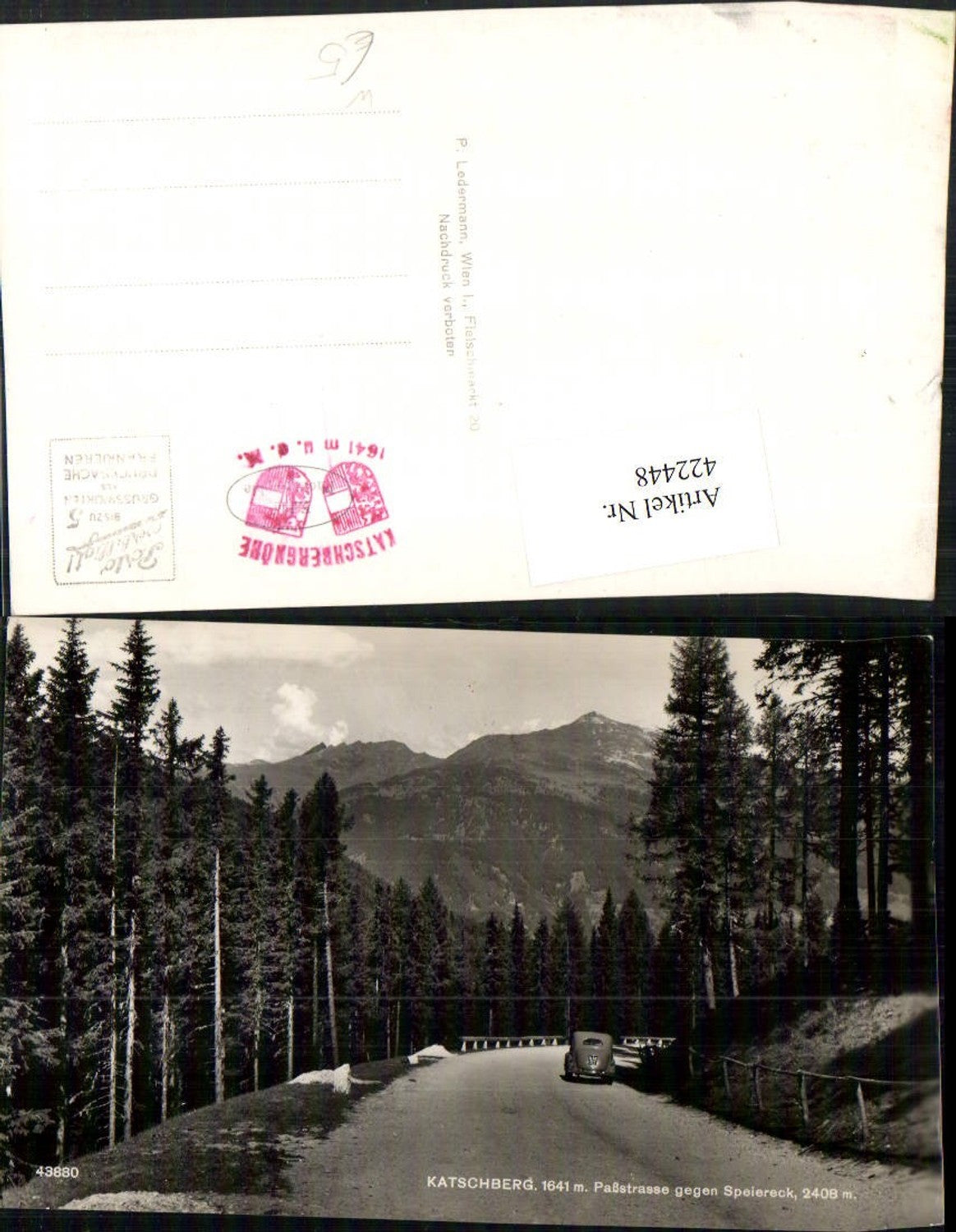 422448,Katschberg Passstraße b. St. Michael geg. Speiereck Bergkulisse