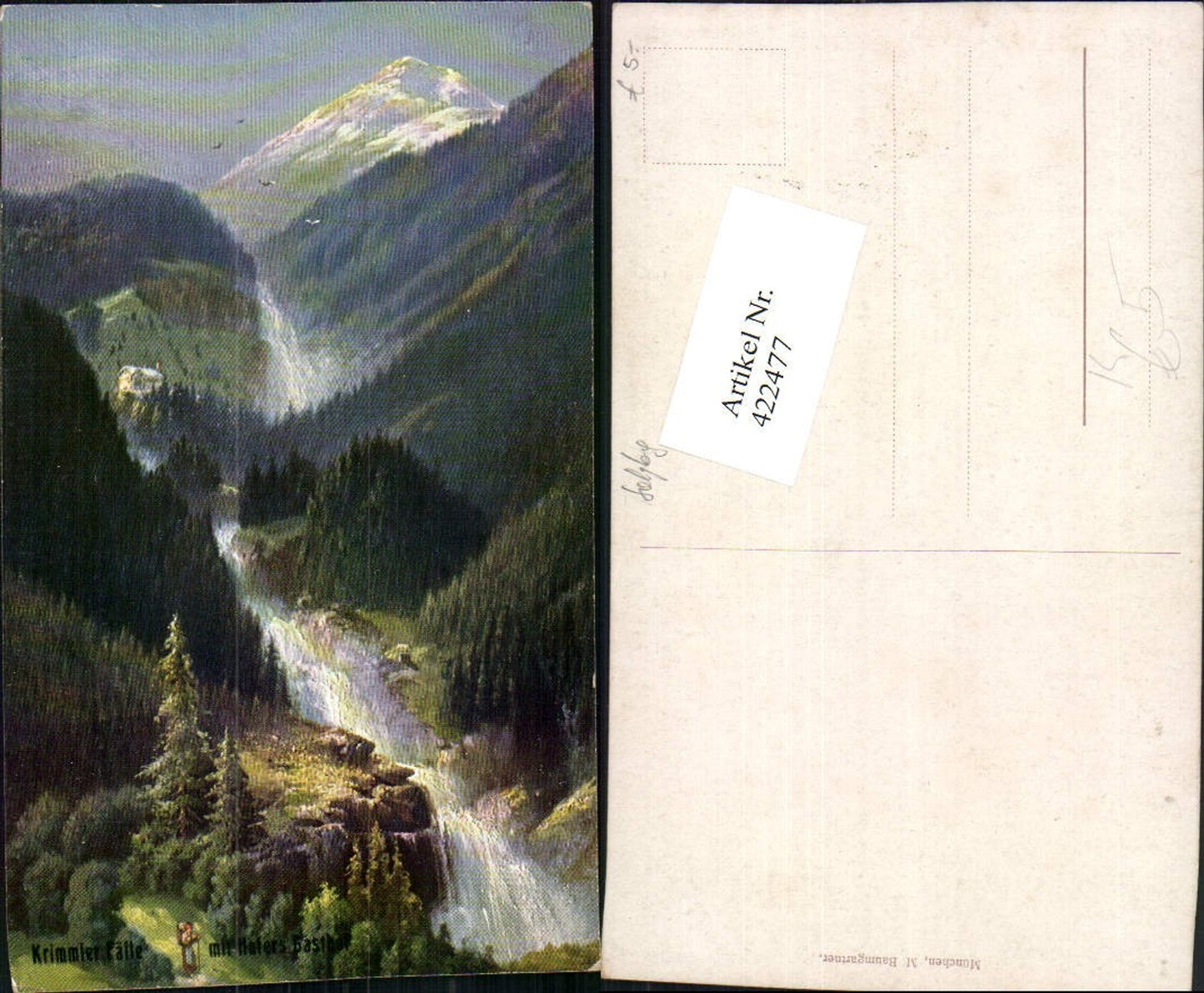422477,Künstler AK Krimmler Fälle Wasserfälle b. Krimml