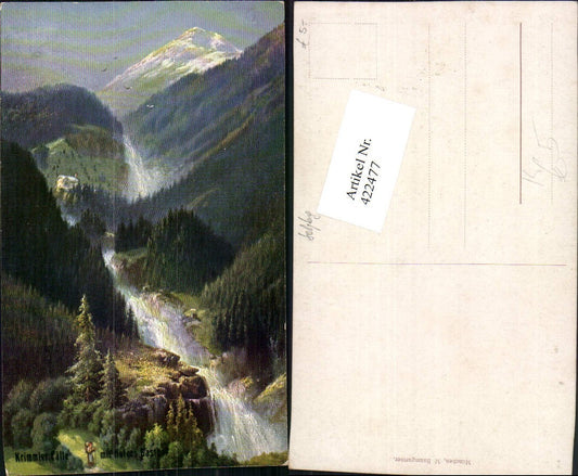 422477,Künstler AK Krimmler Fälle Wasserfälle b. Krimml