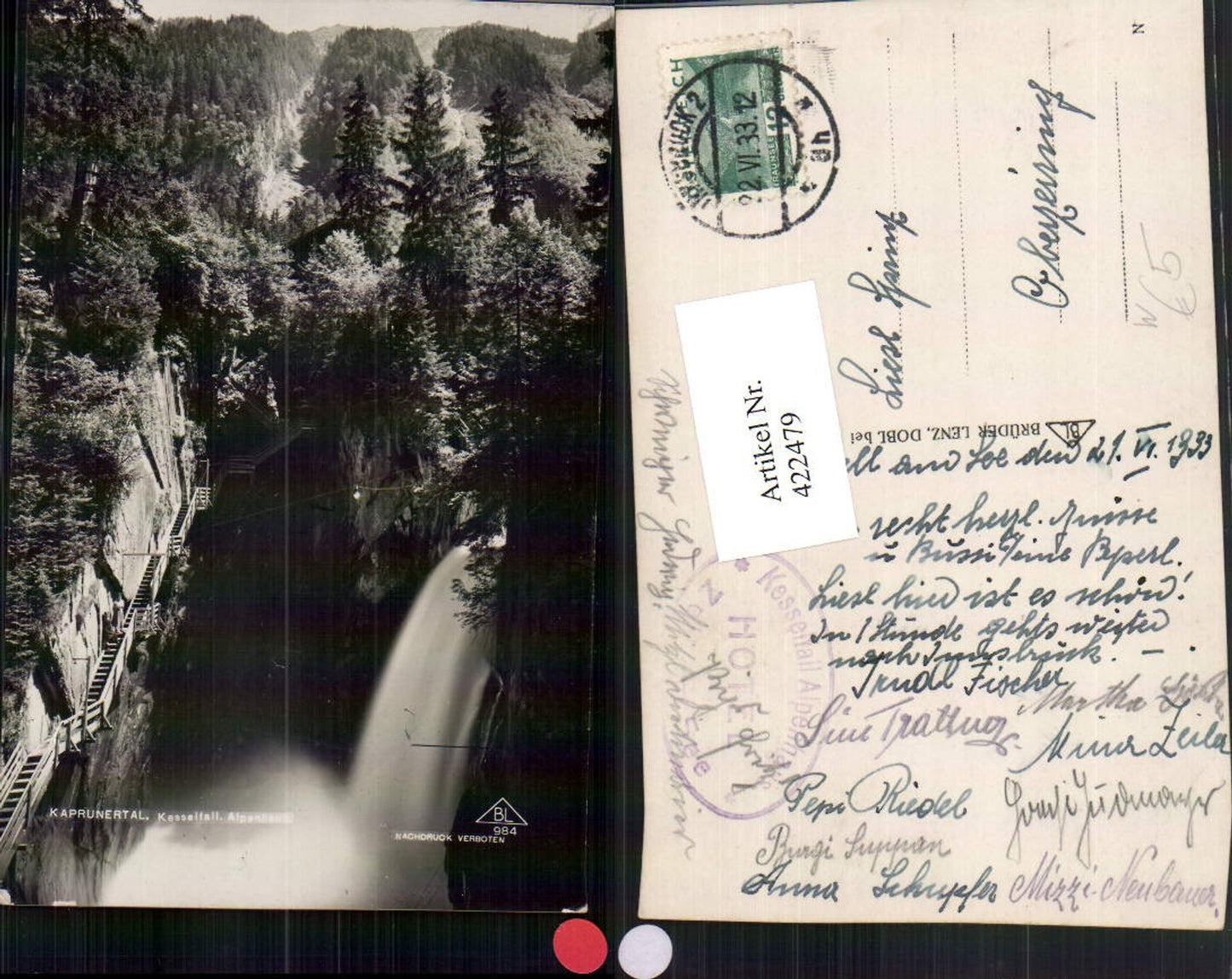 422479,Kaprunertal Kessefall Wasserfall Alpenhaus b. Kaprun