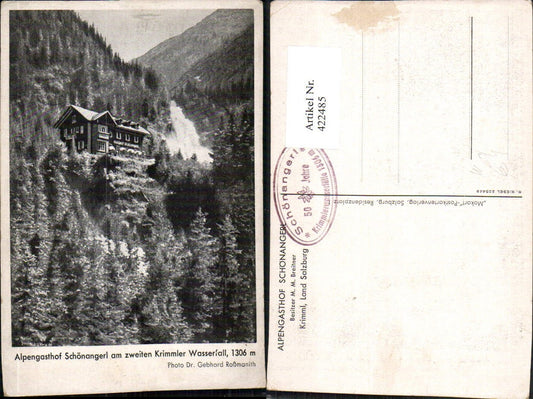 422485,Alpengasthof Schönangerl am zweiten Krimmler Wasserfall b. Krimml