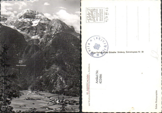 422486,St. Martin bei Lofer Totale m. Maria Kirchental Bergkulisse pub Cosy 2367