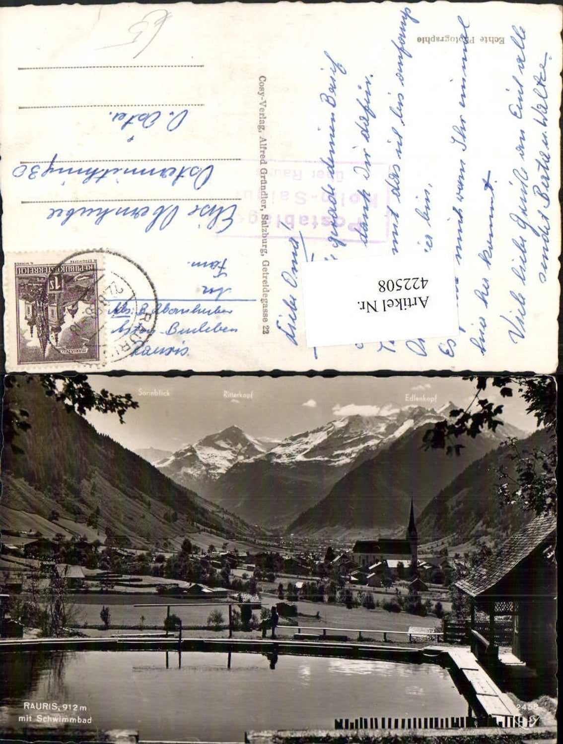 422508,Rauris Totale Schwimmbad Bergkulisse