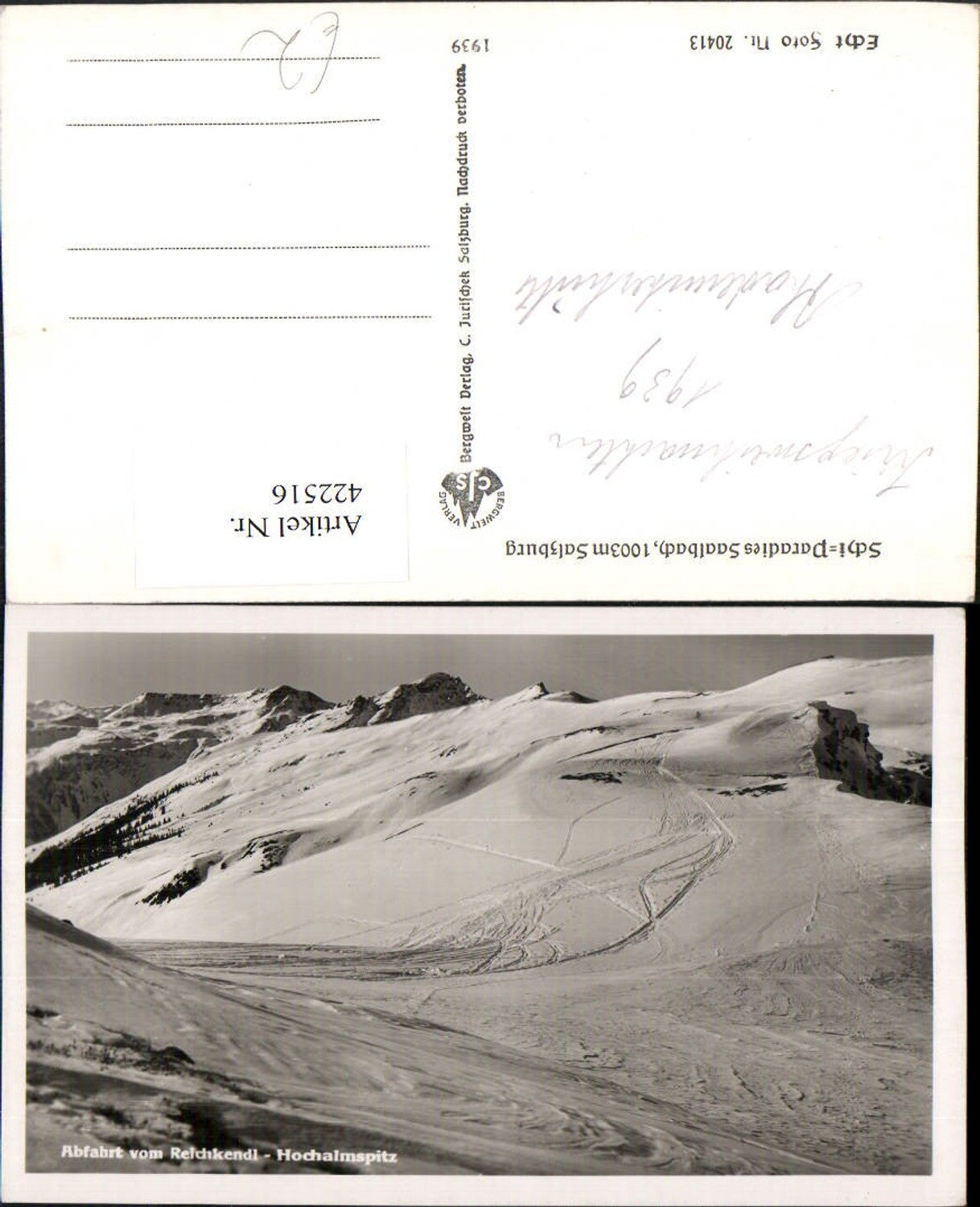 422516,Saalbach Abfahrt vom Reichkendl Hochalmspitz Bergkulisse