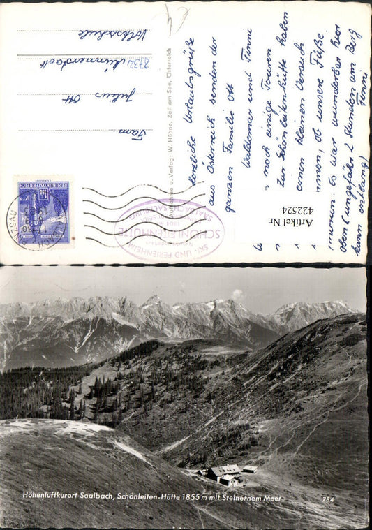 422524,Saalbach Schönleiten-Hütte m. Steinernem Meer Bergkulisse