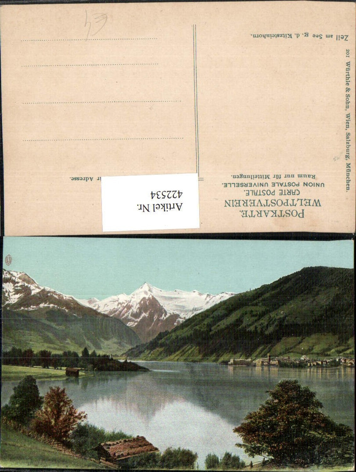 422534,Blick auf Zell am See geg. Kitzsteinhorn Bergkulisse