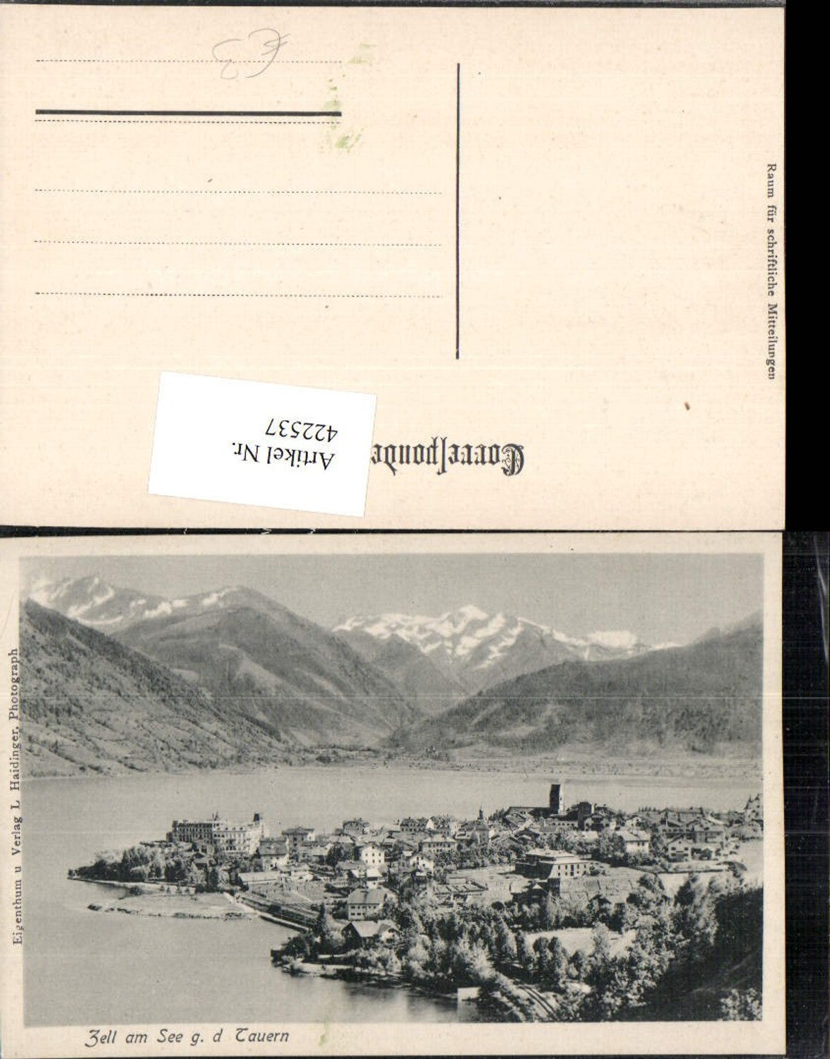 422537,Zell am See Totale geg. Tauern Bergkulisse