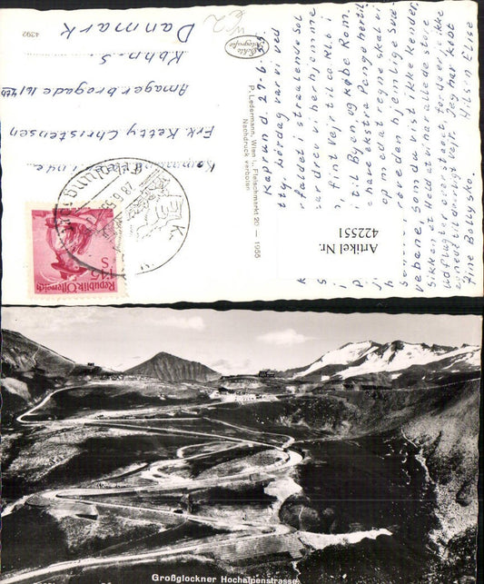 422551,Großglockner Hochalpenstraße Oberes Naßfeld b. Fusch m. Berghaus Bergkulisse