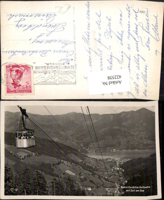 422558,Schmittenhöhe Seilbahn m. Zell am See Totale Bergkulisse pub Cosy