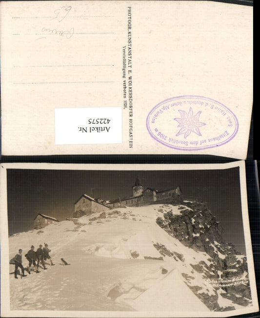 422575,Hoher Sonnblick Zittelhaus Berghütte b. Rauris