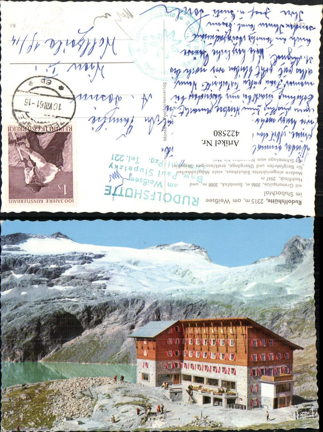 422580,Rudolfshütte Berghütte am Weißsee b. Uttendorf Bergkulisse