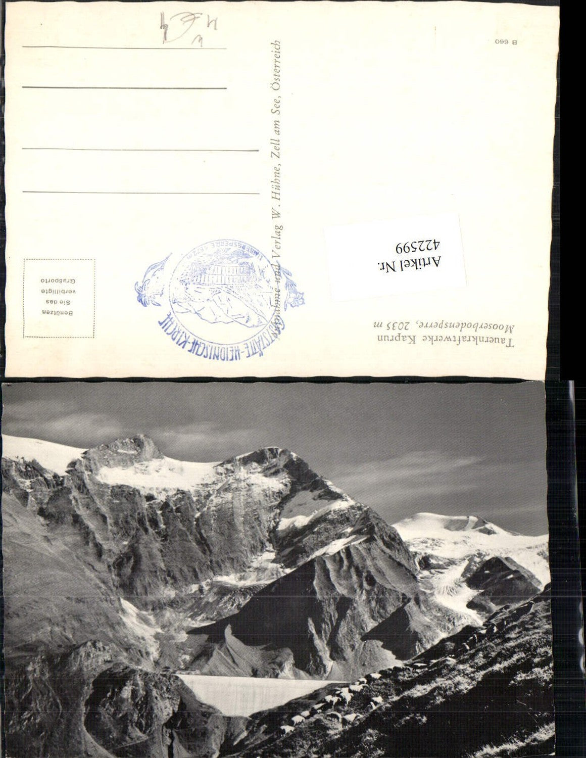 422599,Tauernkraftwerk Kaprun Mooserbodensperre Talsperre Bergkulisse