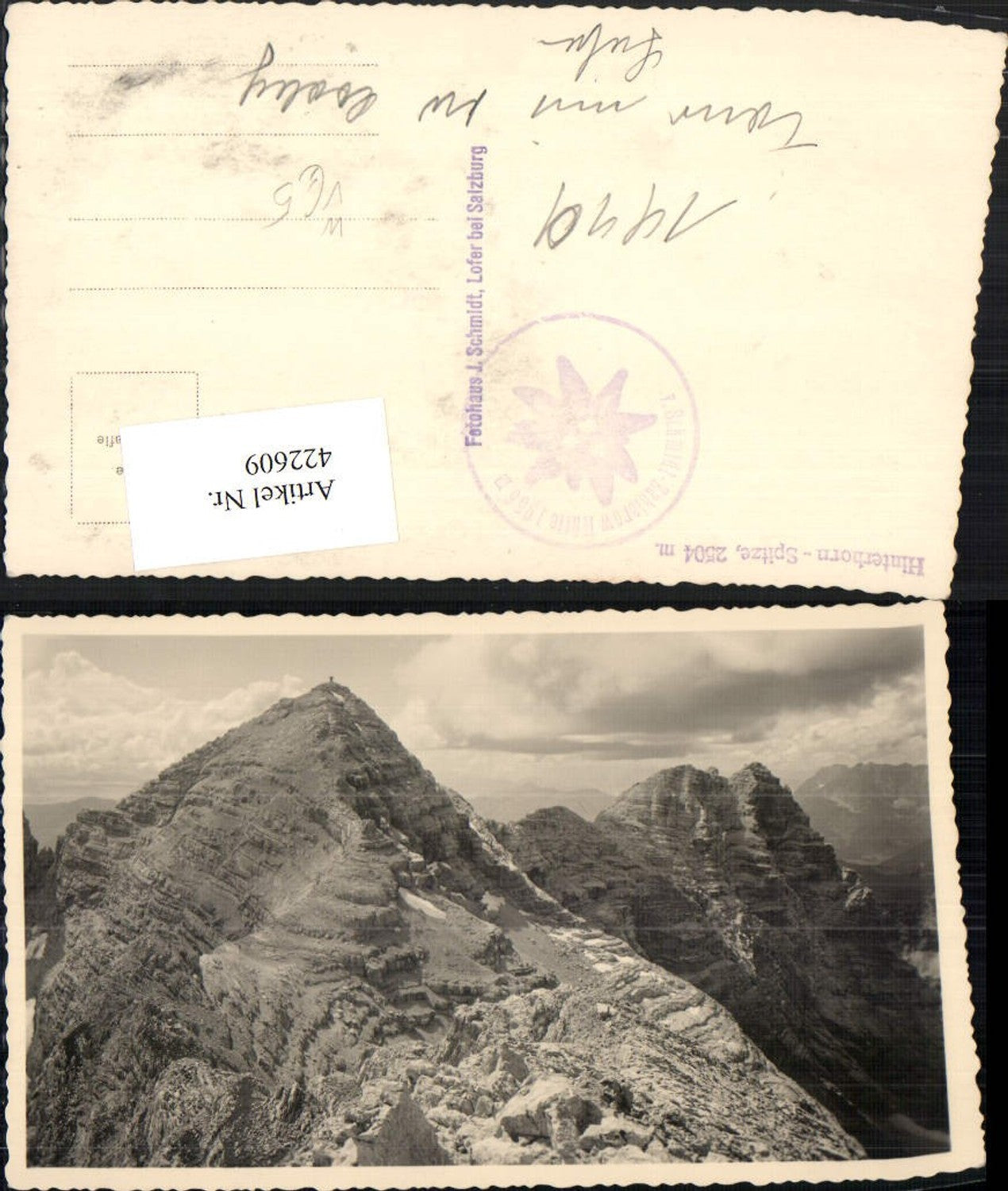 422609,Hinterhorn-Spitze b. Lofer Bergkulisse pub Foto J. Schmidt