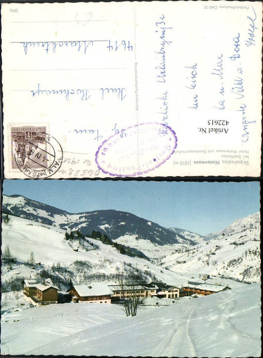 422615,Hintermoos b. Saalfelden Hotel u. Bundessportschule Bergkulisse Winterbild