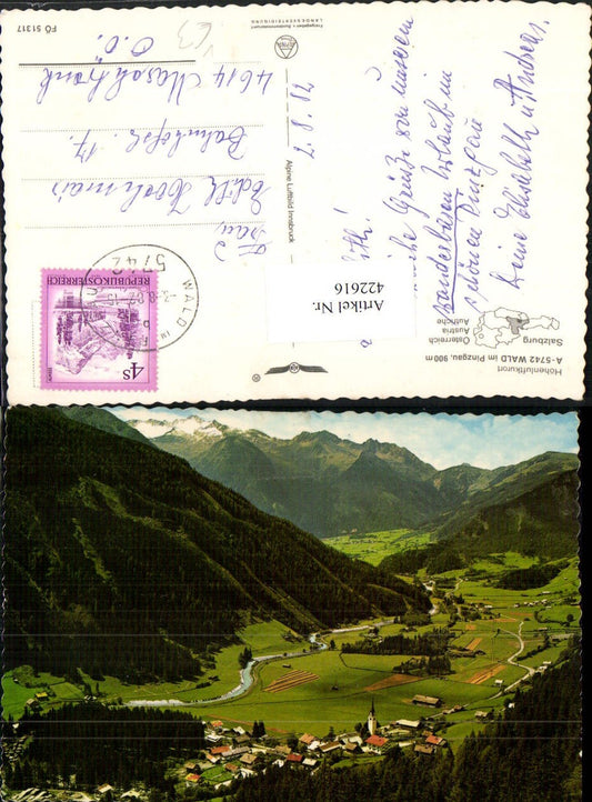 422616,Wald im Pinzgau Totale Bergkulisse pub Alpine Luftbild 51317
