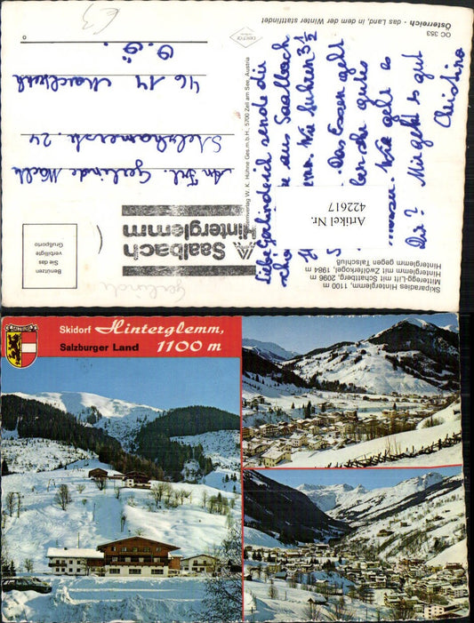 422617,Hinterglemm Totale Mitteregg-Lift Winterbilder Mehrbildkarte