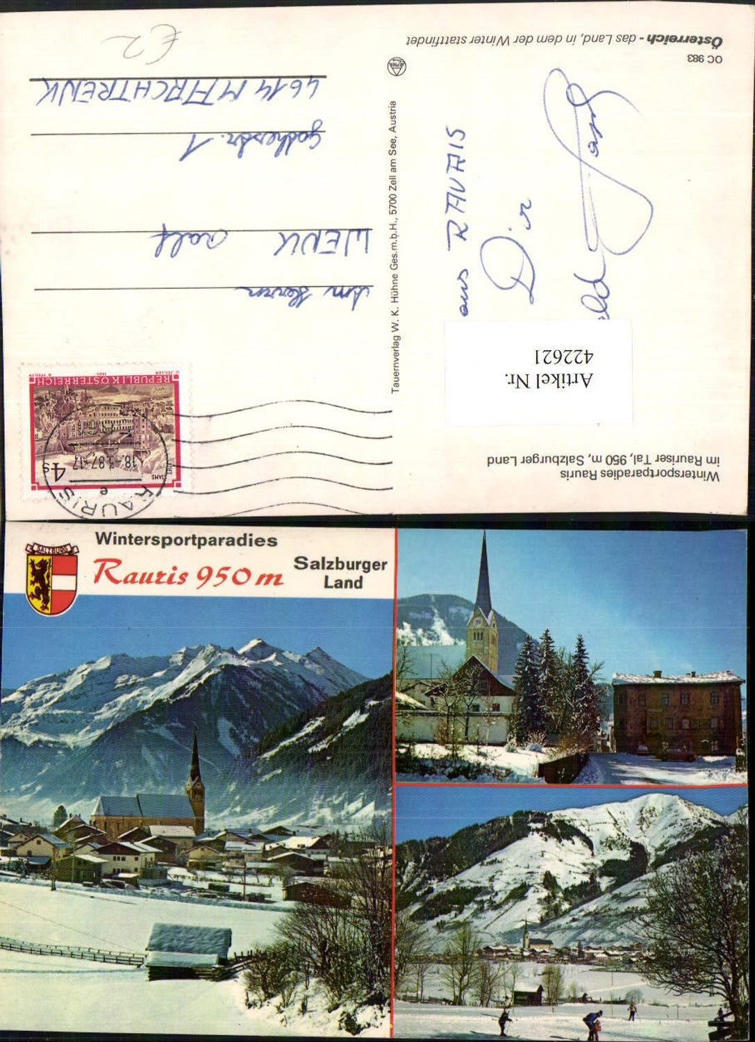 422621,Rauris Totale Kirche Winterbilder Mehrbildkarte