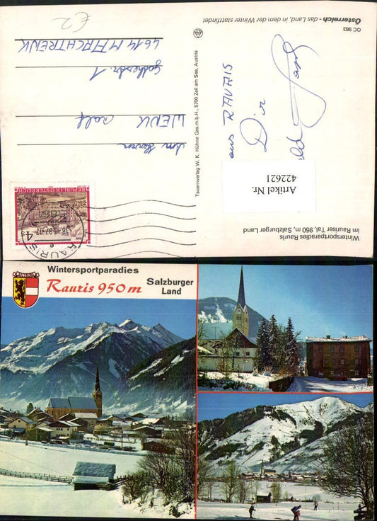 422621,Rauris Totale Kirche Winterbilder Mehrbildkarte