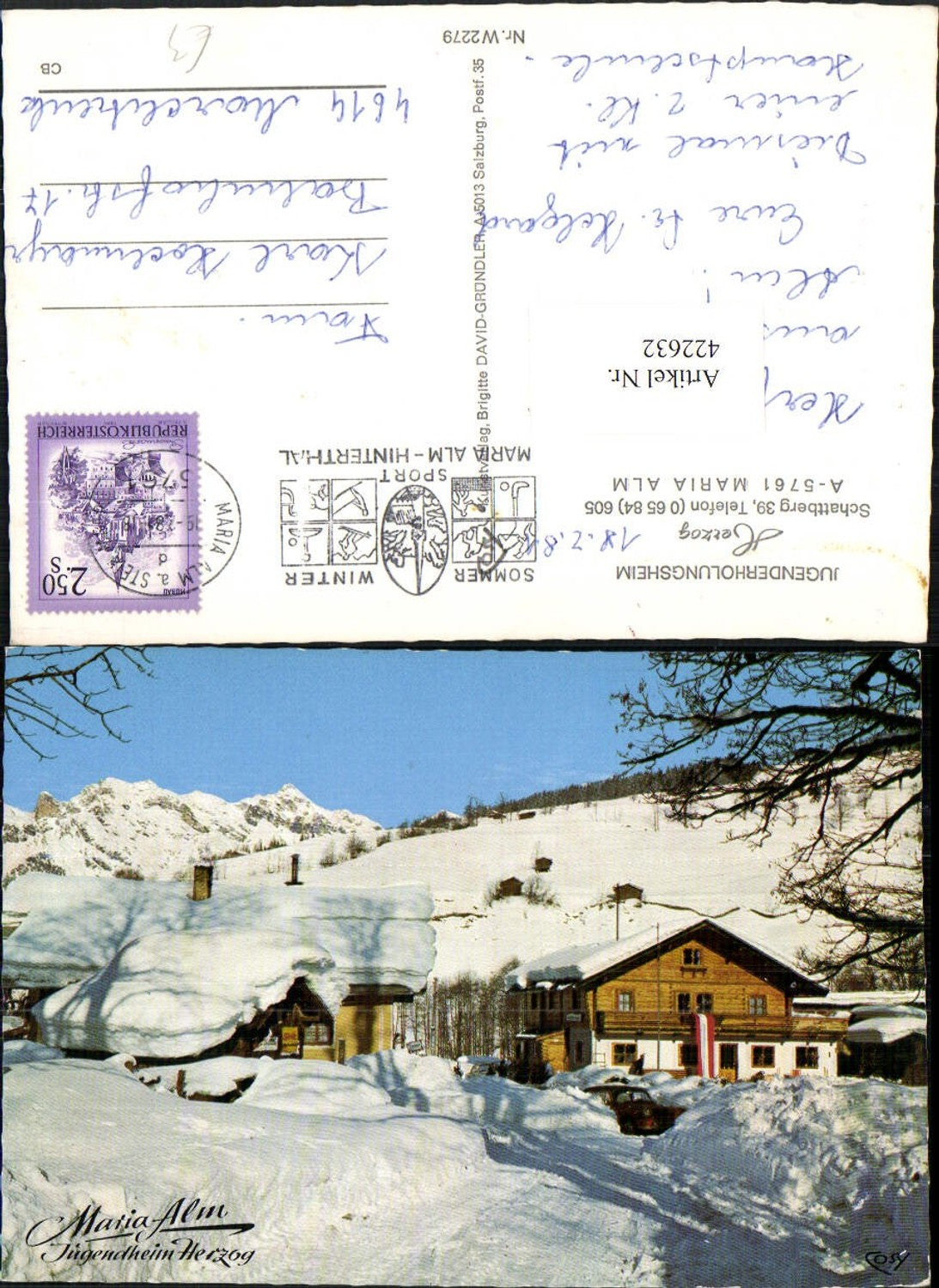 422632,Maria Alm Jugenderholungsheim Herzog Winterbild pub Cosy