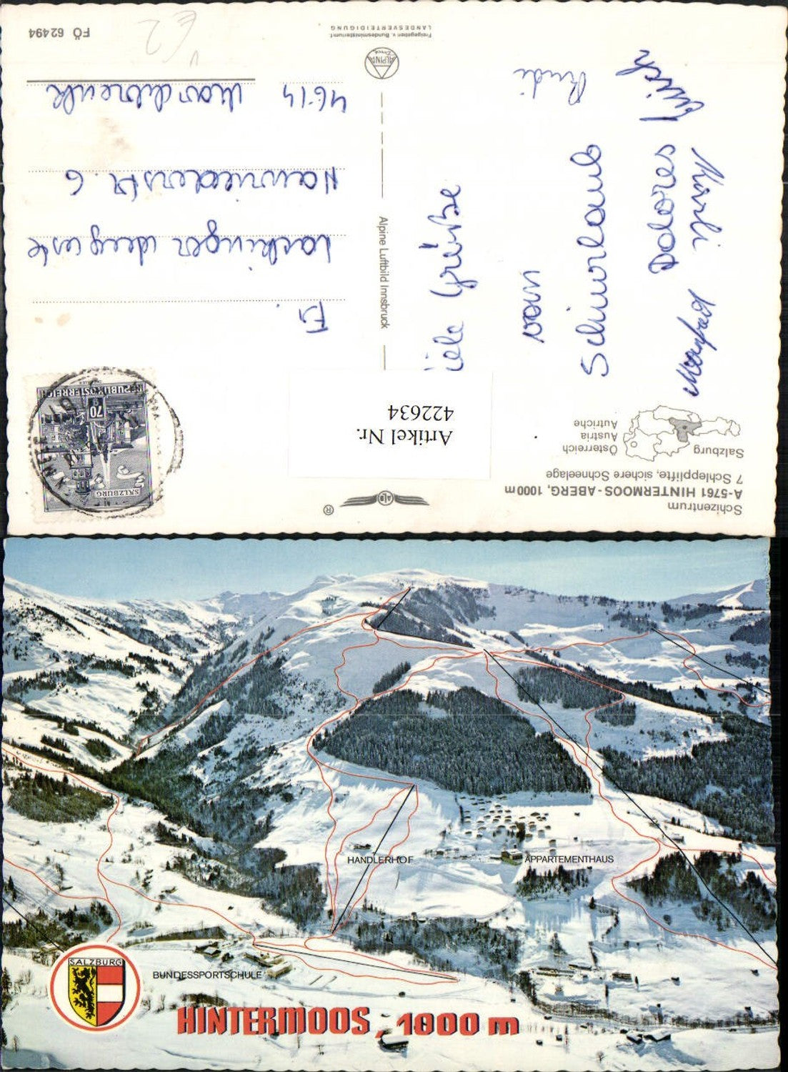 422634,Hintermoos Aberg Skipisten Skilift Bergkulisse pub Alpine Luftbild 62494