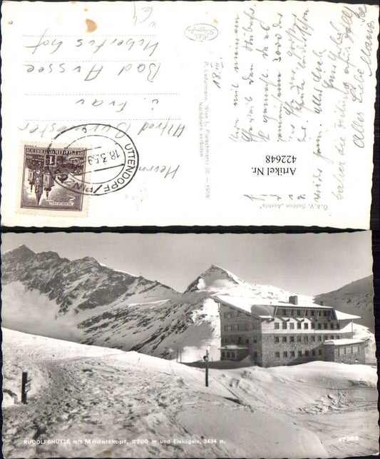 422648,Rudolfshütte Berghütte b. Uttendorf Bergkulisse Winterbild