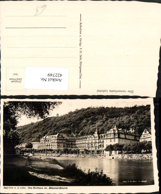 422749,Bad Ems an d. Lahn Kurhaus m. Bismarckturm