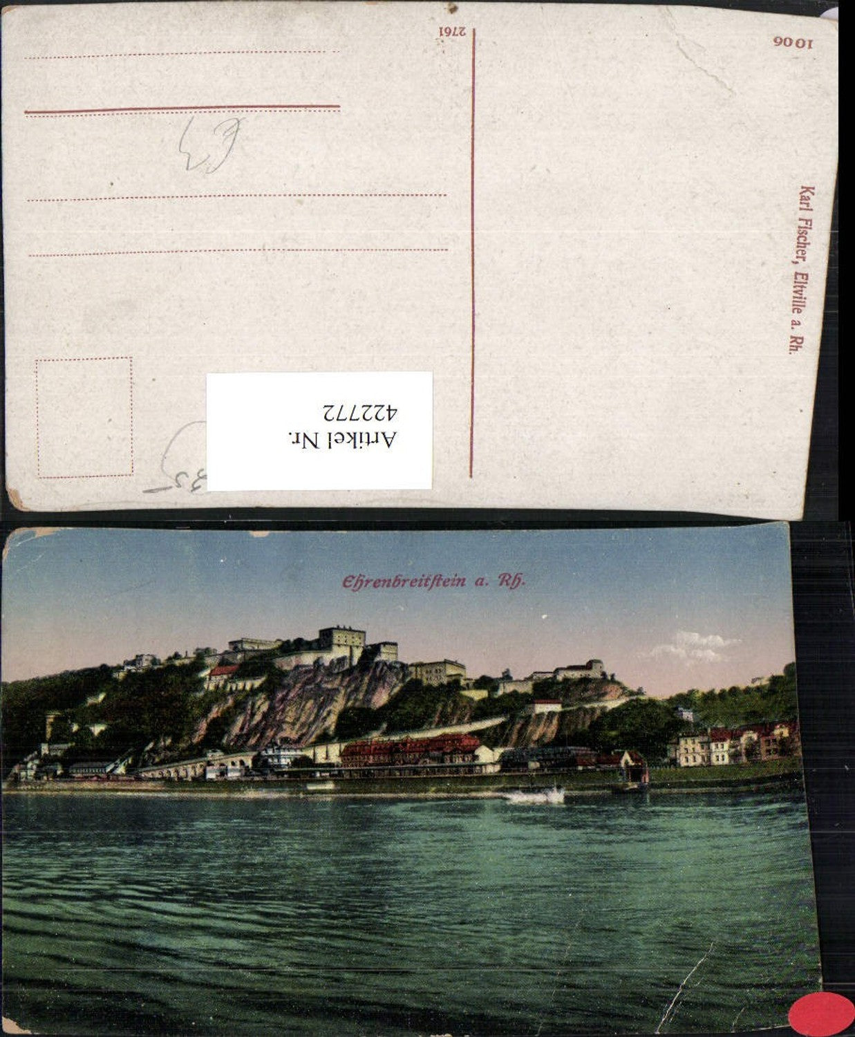 422772,Koblenz Festung Ehrenbreitstein am Rhein