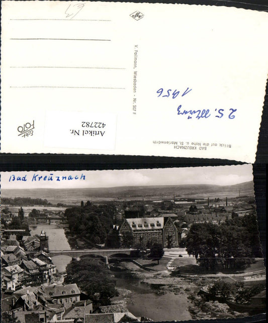 422782,Bad Kreuznach Blick auf die Nahe u. St. Marienwörth Brücke