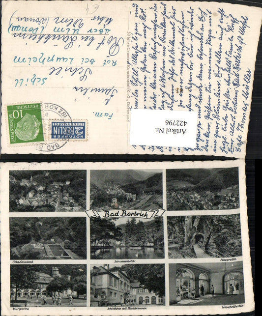 422796,Bad Bertrich Totale Schwimmbad Wandelhalle Kurgarten Mehrbildkarte