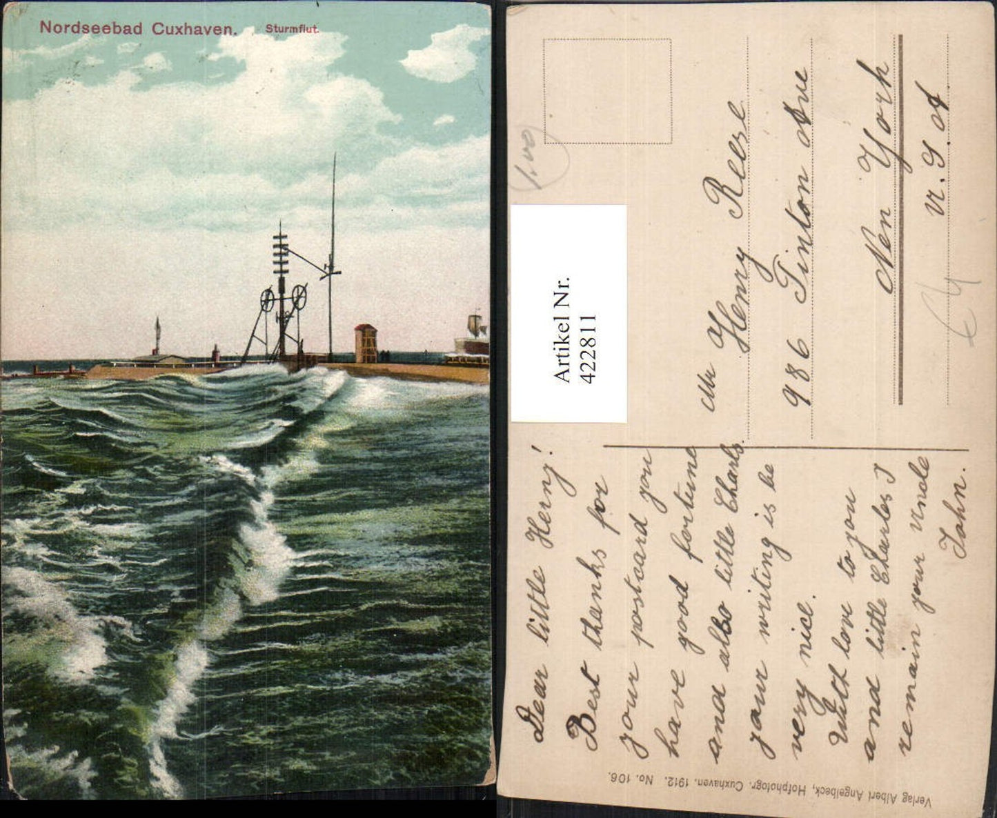 422811,Nordseebad Cuxhaven Sturmflut