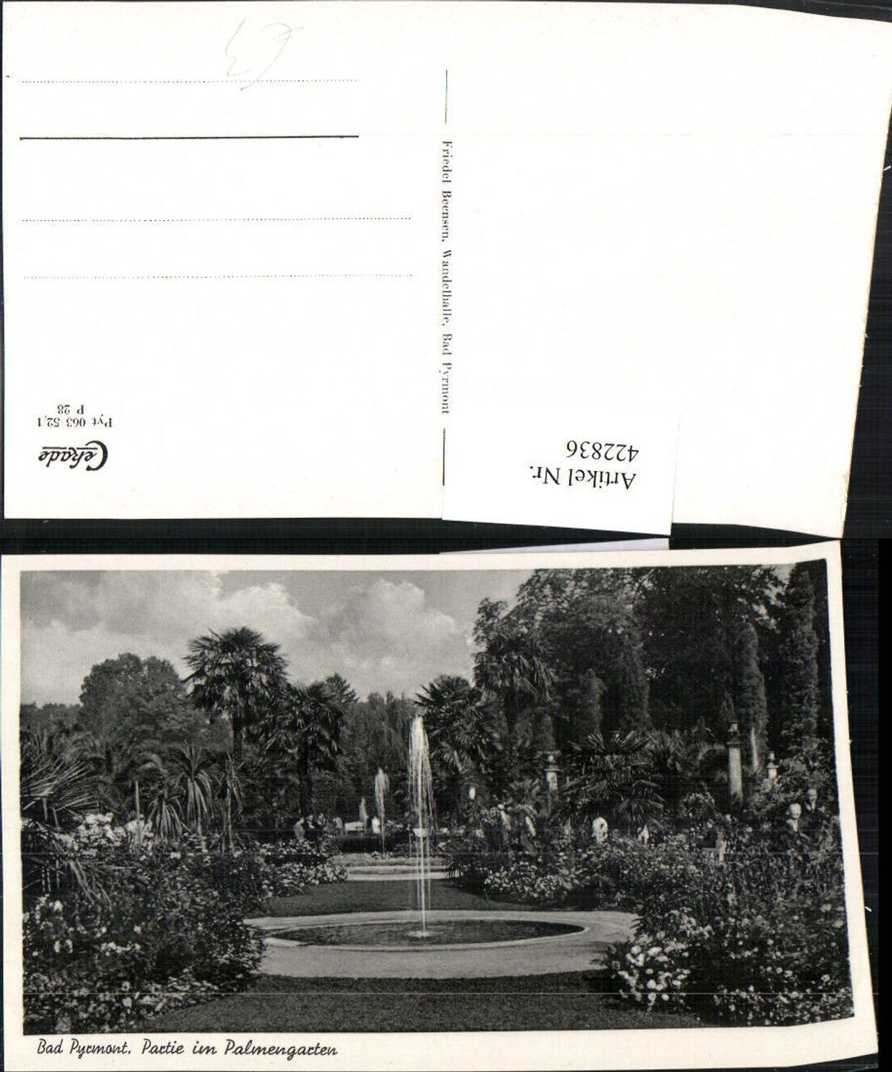 422836,Bad Pyrmont Partie im Palmengarten Brunnen Fontäne