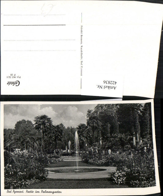 422836,Bad Pyrmont Partie im Palmengarten Brunnen Fontäne