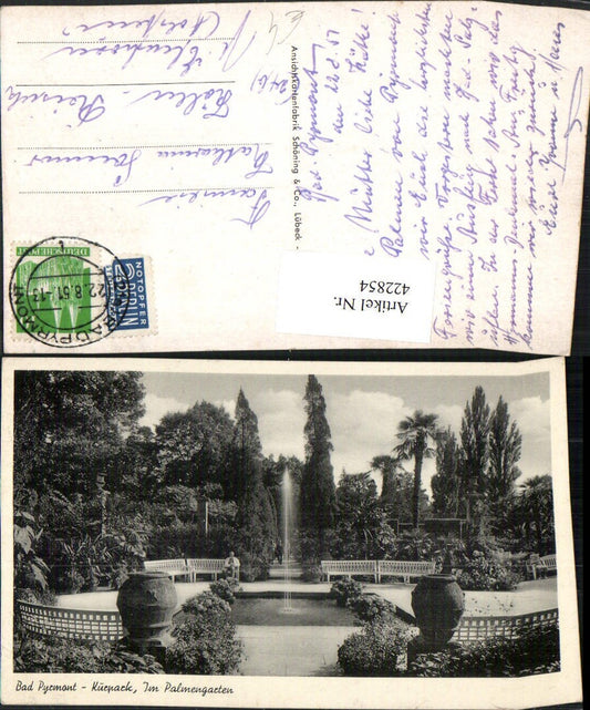 422854,Bad Pyrmont Kurpark Palmengarten Fontäne
