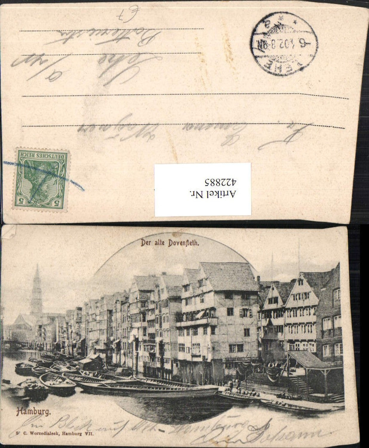 422885,Hamburg Der alte Dovenfleth Kanal Boote