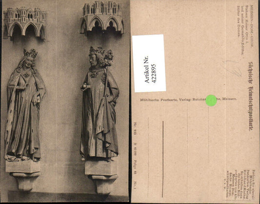 422895,Meißen Dom Kirche Chor Statuen Kaiser Otto u. Gemahlin