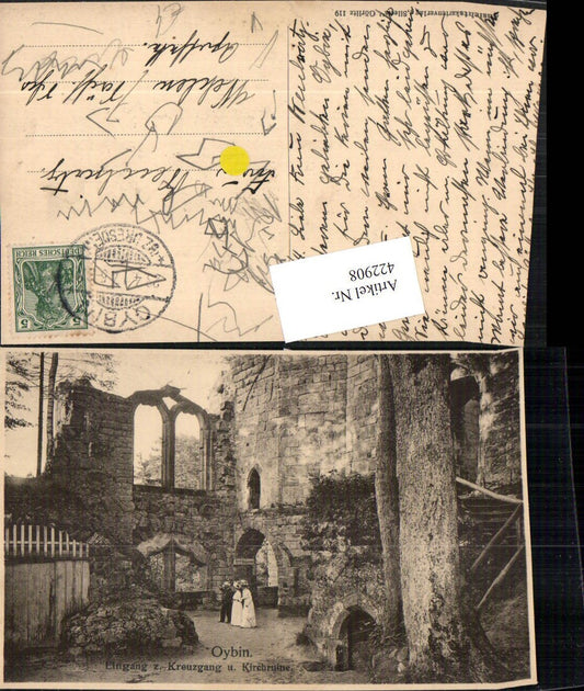 422908,Oybin Eingang zum Kreuzgang u. Kirchruine