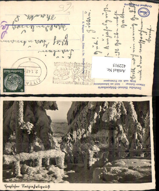 422915,Idyll am Johannisstein b. Oybin Blick nach der Felsengasse pub E. Wagner Söhne