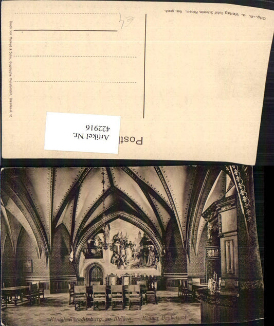 422916,Meißen Albrechtsburg Schloss Kleiner Banketsaal Innenansicht