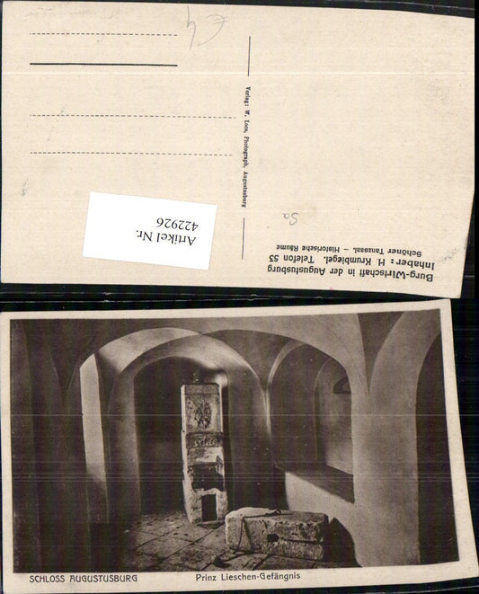 422926,Schloss Augustusburg Prinz Lieschen-Gefängnis Zelle