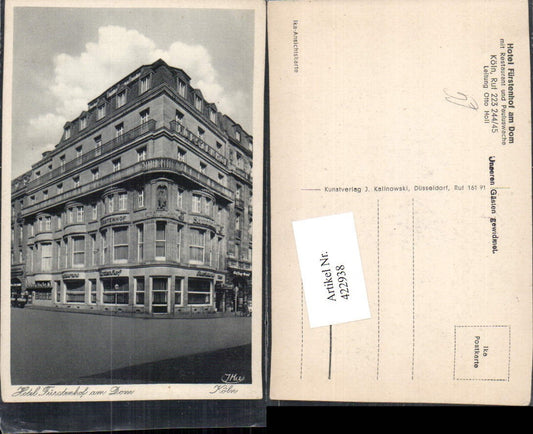 422938,Köln am Rhein Hotel Fürstenhof am Dom