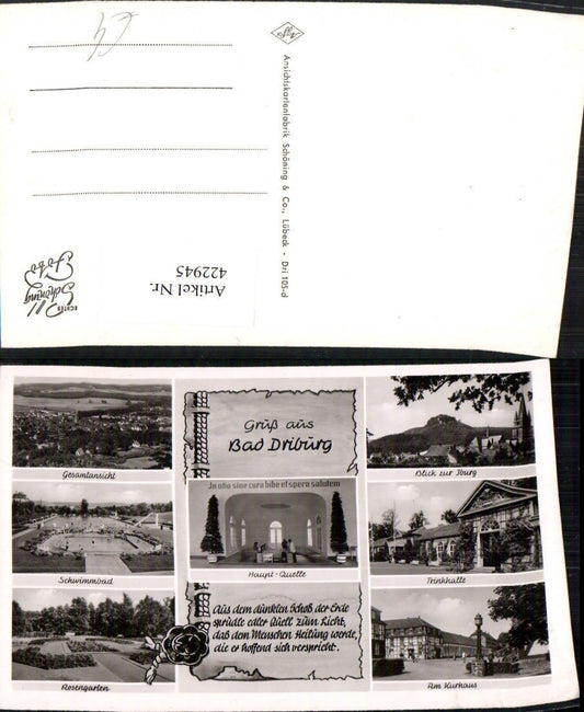 422945,Bad Driburg Totale Trinkhalle Kurhaus Schwimmbad Mehrbildkarte