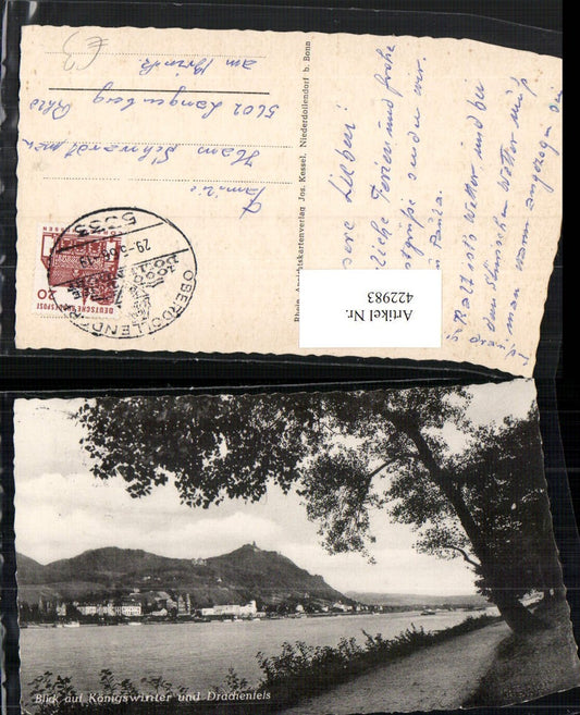 422983,Blick auf Königswinter u. Burg Drachenfels