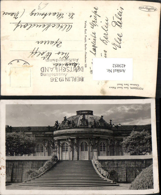 423052,Potsdam Sanssouci Schloss Stiege