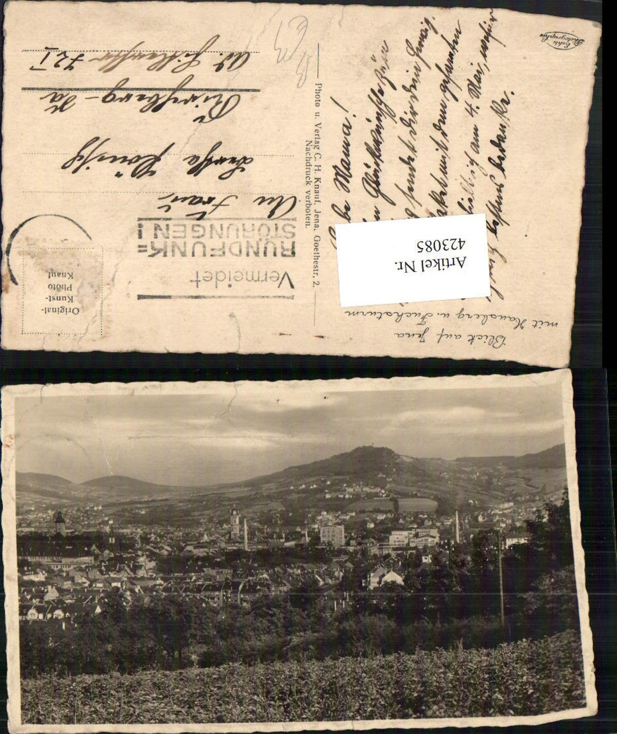 423085, View of Jena with Hausberg and Fuchsturm (Total view)