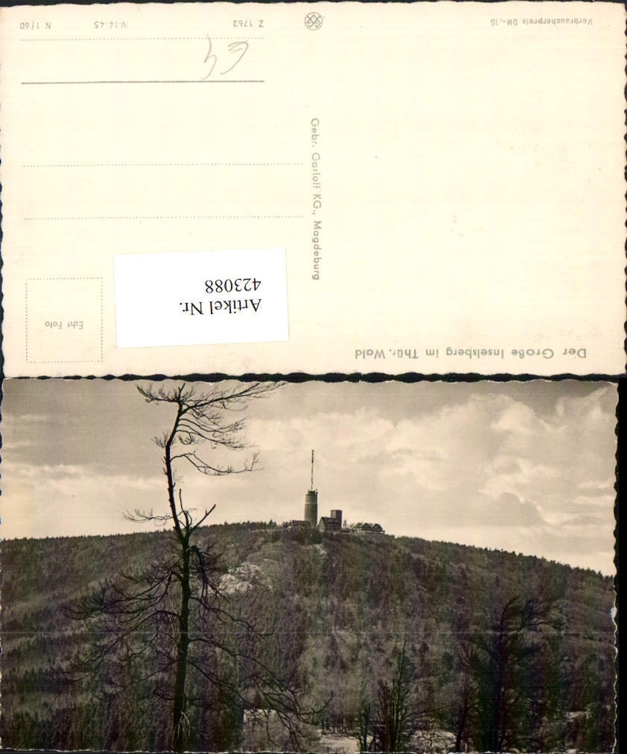 423088,Große Inselsberg im Thüringer Wald b. Tabarz